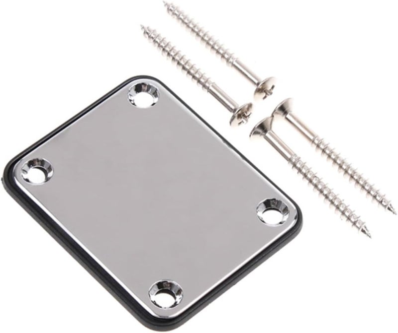 Electric Guitar Neck Plate Black with Mounting Screws for Precision Replacement Parts Compatible with Various Electric Guitars Durable and Reliable Guitar Neckplate - Image 3