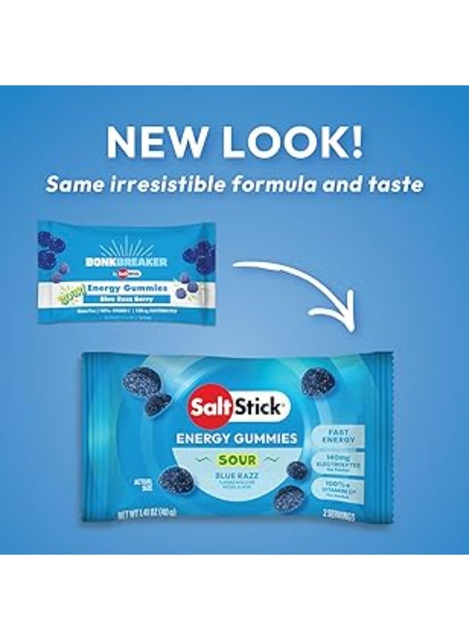 سولت ستك حلوى الطاقة SaltStick مع الإلكتروليتات، بنكهة التوت الأزرق الحامض، حلوى سهلة المضغ غنية بالإلكتروليتات، حلوى طاقة لذيذة - Image 2
