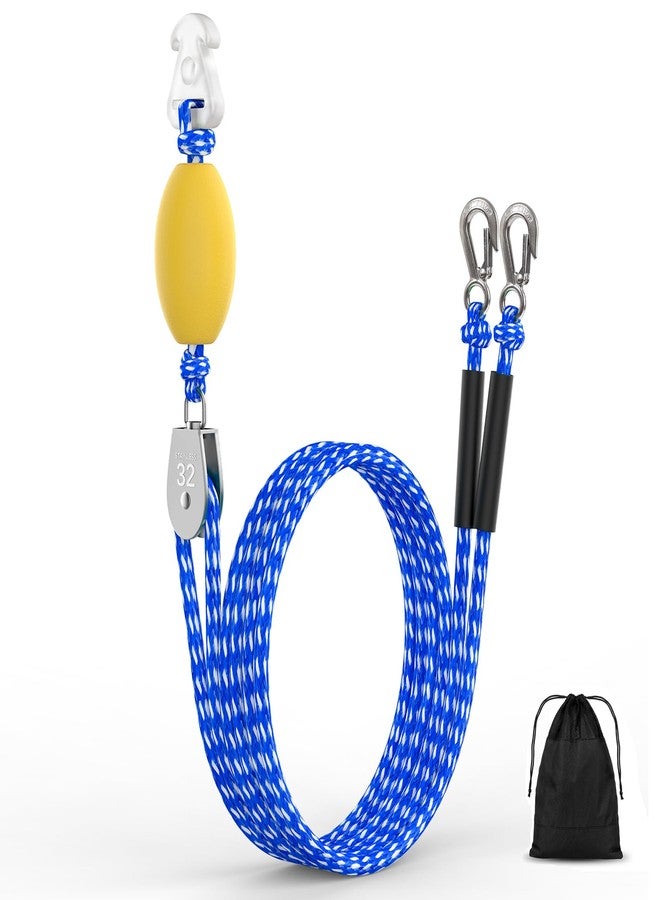 SCYONBARCO Heavy Duty Boat Tow Harness for Tubing, Self Centering Boat Tow Rope for Tubing 1-4 Riders with 360° Rotating Pulley and Large Hooks, Floating Tube Rope for Boats, Towable Tubes - Image 1