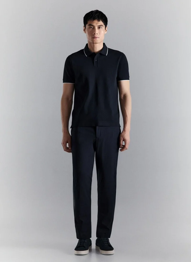Mango Man  Comfort stretch Coolmax ® piqué polo for Men | Best Price UAE
