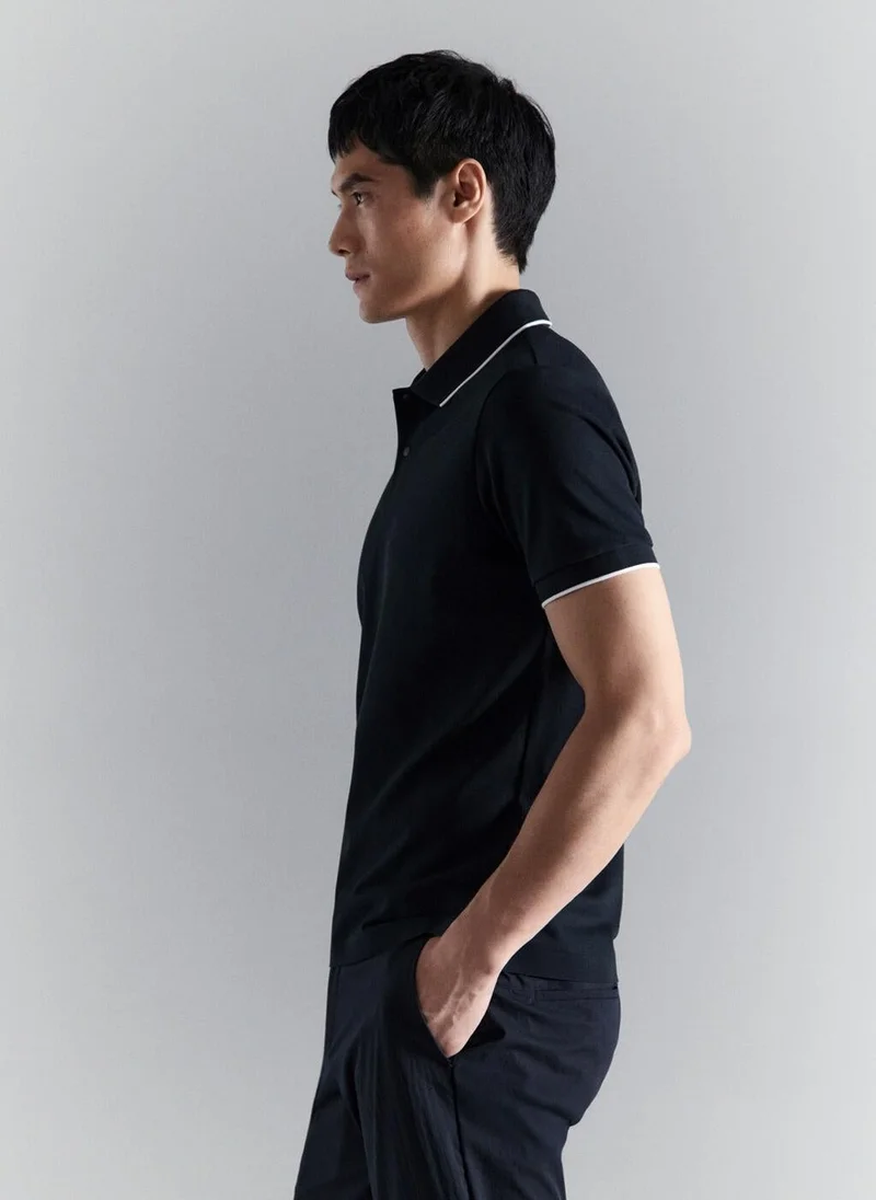 Mango Man  Comfort stretch Coolmax ® piqué polo for Men | Best Price UAE