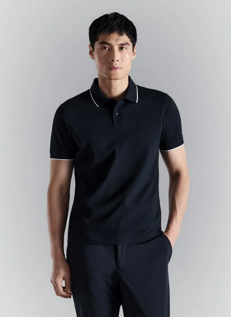 Mango Man  Comfort stretch Coolmax ® piqué polo for Men | Best Price UAE