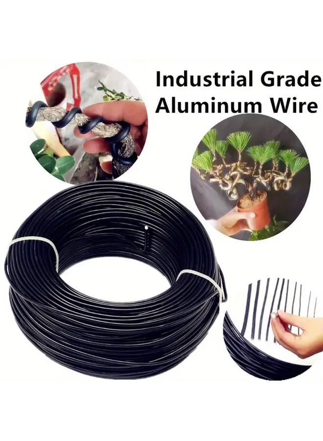 1mm x 393 7 Inch Black Aluminum Wire Flexible Craft Branch Shaping Tool - Image 2