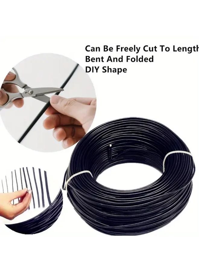 1mm x 393 7 Inch Black Aluminum Wire Flexible Craft Branch Shaping Tool - Image 5