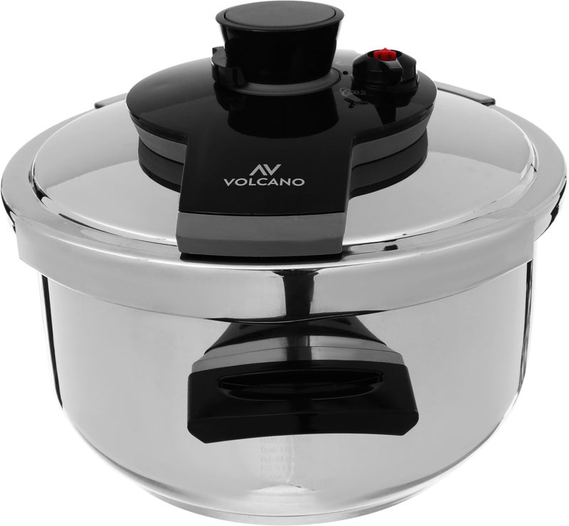 Volcano Steel Valcano Pressure Cooker, 8 Liter, Turkish - Silver - Image 3