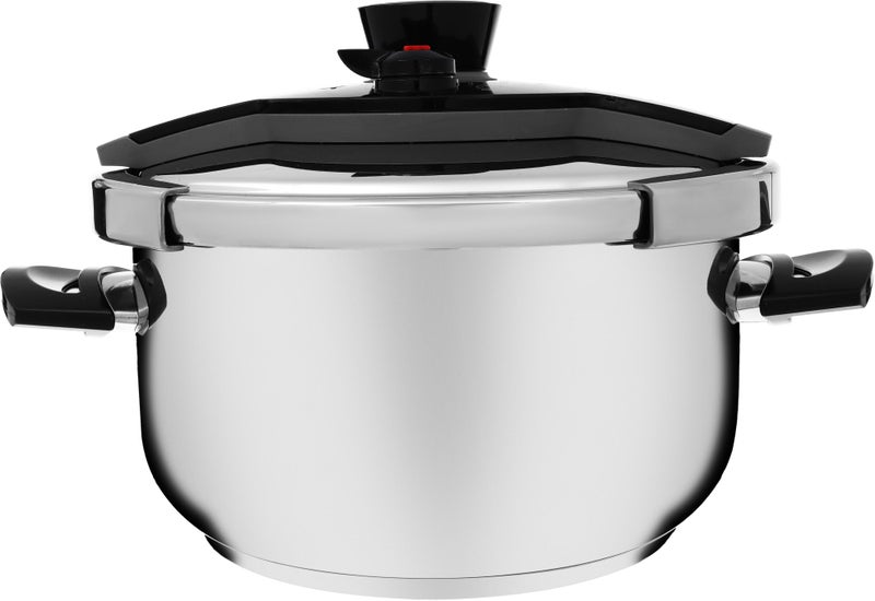 Volcano Steel Valcano Pressure Cooker, 8 Liter, Turkish - Silver - Image 2