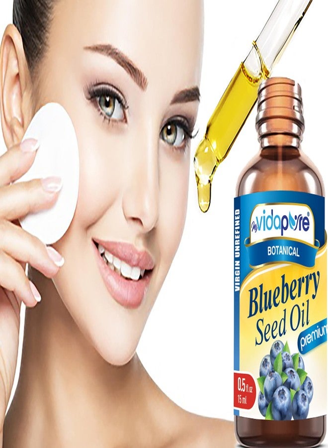MYVIDAPURE BLUEBERRY SEED OIL 100% Pure Unrefined Virgin Cold Pressed. Moisturizer for Face, Skin, Hair, Nails, Scars, Anti Aging 0.5 Fl.oz.- 15 ml. - Image 5