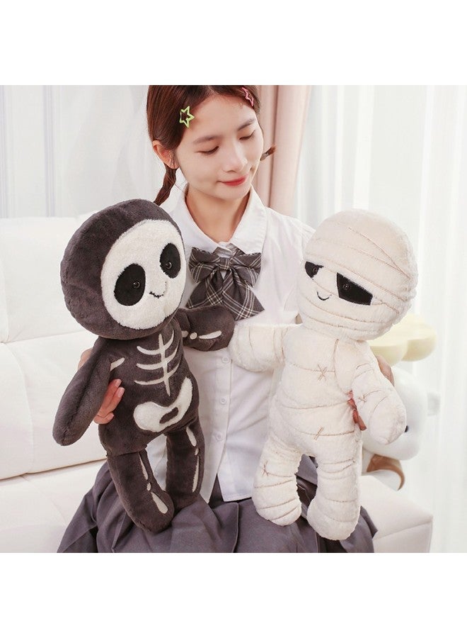 Loquat Skull Mummy Bat Limited Skull Bob Pendant Plush Doll-Color:Mummy-Height:20cm - Image 4