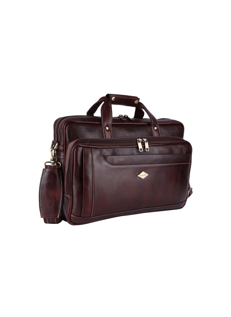 LAVERI LEATHER Genuine Leather Office And Travel Document Laptop bag Style 521  - Image 5