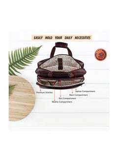 LAVERI LEATHER Genuine Leather Office And Travel Document Laptop bag Style 521  - Image 3