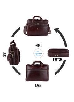 LAVERI LEATHER Genuine Leather Office And Travel Document Laptop bag Style 521  - Image 4