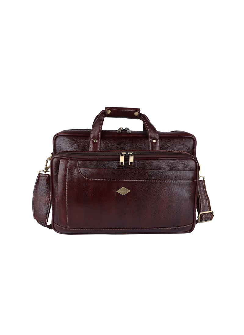 LAVERI LEATHER Genuine Leather Office And Travel Document Laptop bag Style 521  - Image 1