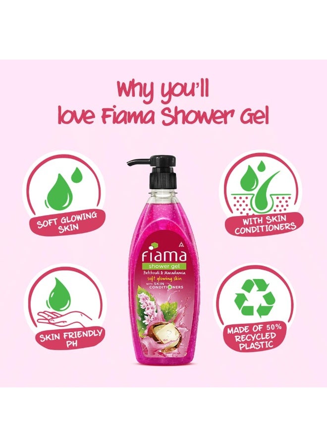 Fiama Body Wash Shower Gel Patchouli & Macadamia, 500ml, Body Wash for Women & Men with Skin Conditioners For Soft, Glowing Skin, Suitable for All Skin Types - Image 2