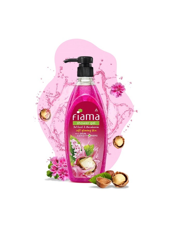 Fiama Body Wash Shower Gel Patchouli & Macadamia, 500ml, Body Wash for Women & Men with Skin Conditioners For Soft, Glowing Skin, Suitable for All Skin Types - Image 3