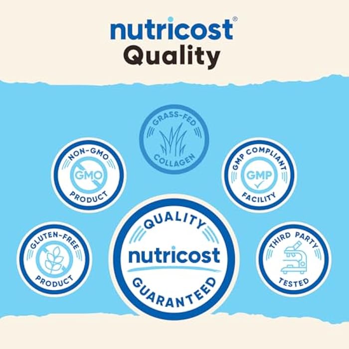 Nutricost Collagen Peptides Powder 1LB (454 G) (Vanilla) - Grass Fed Bovine Collagen Hydrolysate - Image 3
