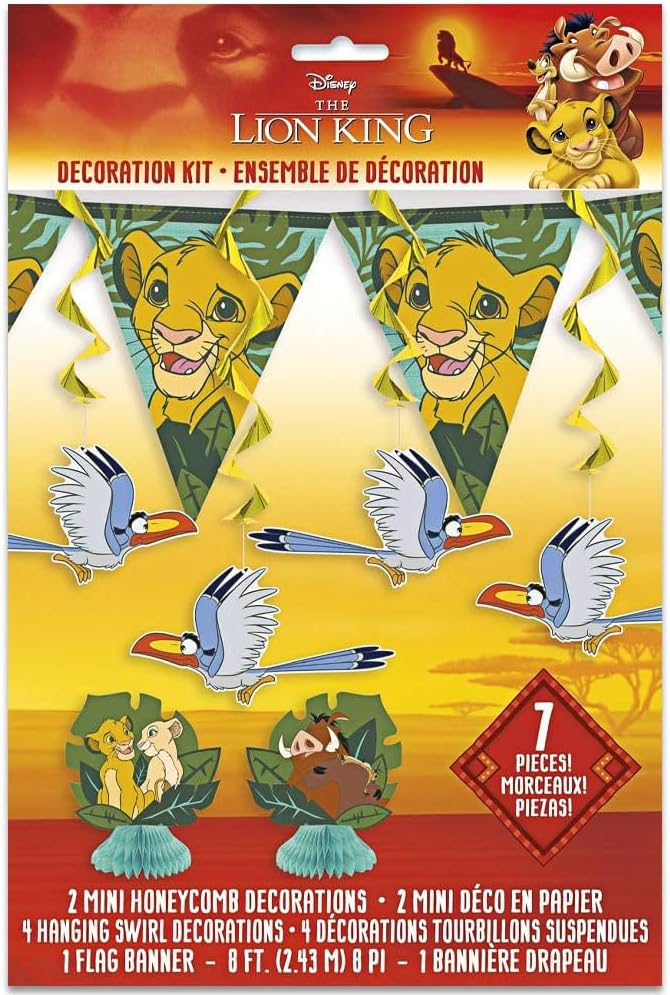 Unique 7Piece Disney Lion King Party Decorating Kit Multicolor 1 Pack - Image 4