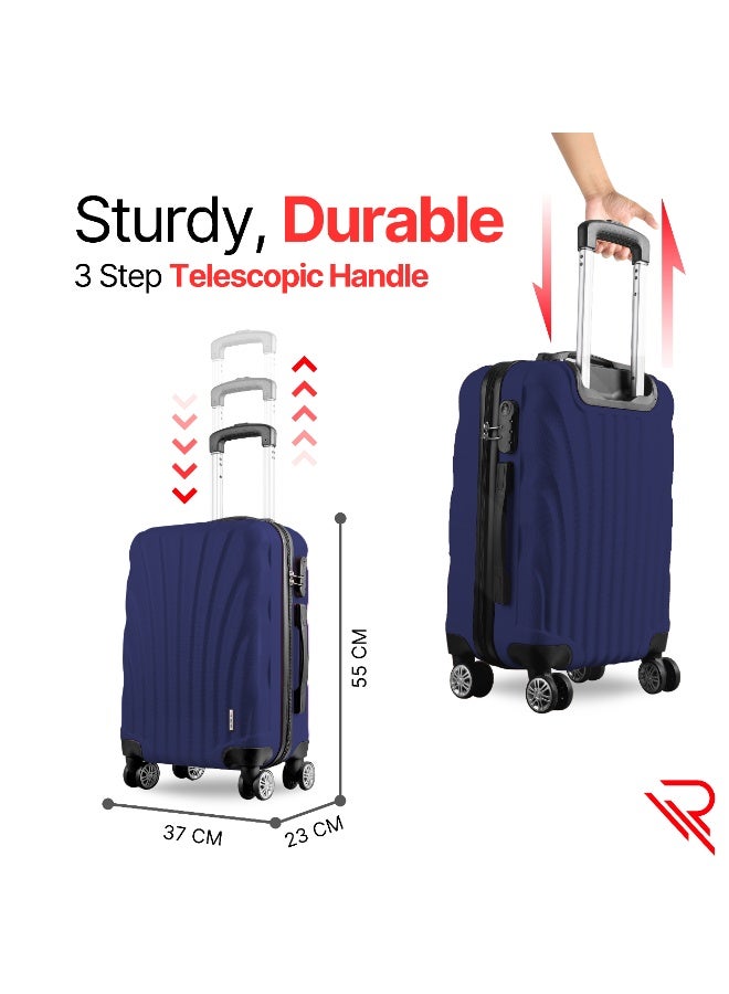 Reflection ABS Cabin Luggage Airline Approved, Lightweight 20 Inch Luggage- 360° Silent Wheels, ABS Hard Suitcase Trolley, Spinner Wheels, Travel Luggage  (20-Inch , D.Blue) - Image 5