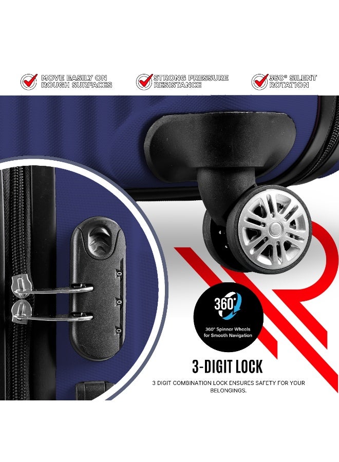 Reflection ABS Cabin Luggage Airline Approved, Lightweight 20 Inch Luggage- 360° Silent Wheels, ABS Hard Suitcase Trolley, Spinner Wheels, Travel Luggage  (20-Inch , D.Blue) - Image 2