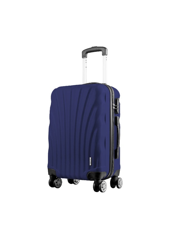 Reflection ABS Cabin Luggage Airline Approved, Lightweight 20 Inch Luggage- 360° Silent Wheels, ABS Hard Suitcase Trolley, Spinner Wheels, Travel Luggage  (20-Inch , D.Blue) - Image 1