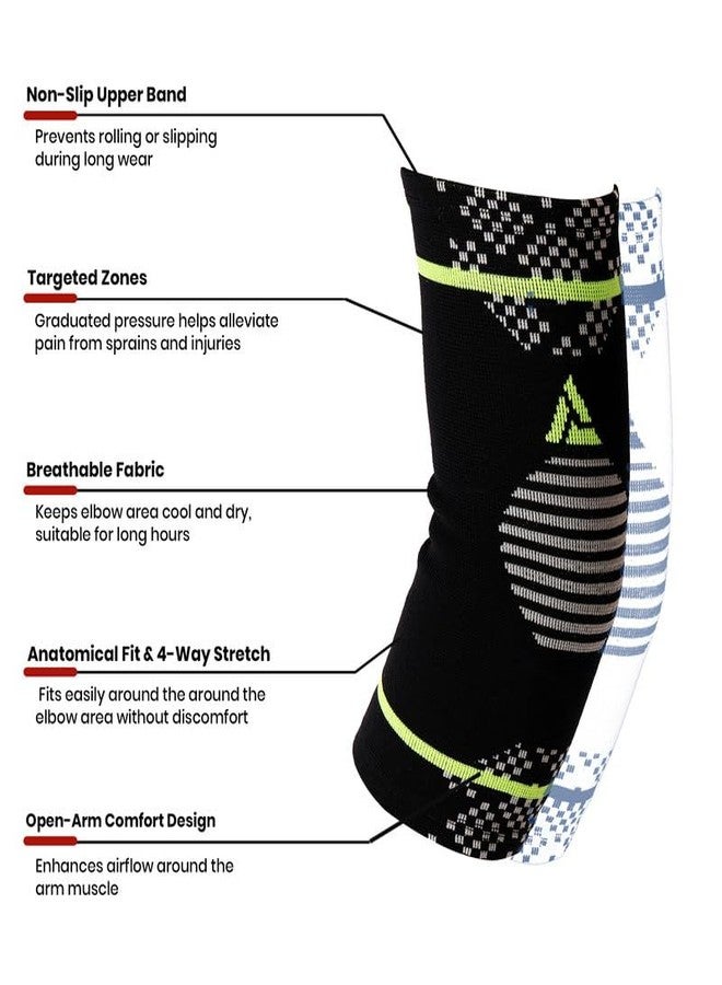 ACTIFIT Elbow Support for Men and Women, Pain Relief for Tennis Elbow, Arthritis, Tendonitis, Compression Support Brace, Stretchable and Breathable Fabric, Multicolor, M Size, Pack of 1 - Image 2