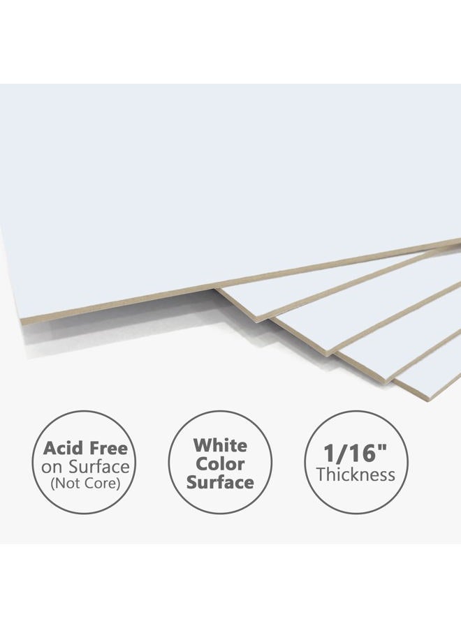 Somime 25 Pack Backing Boards Only - 8.5x11 Uncut White Mats Matboards, Acid Free & White Core Backerboards, Ideal for Photos/Pictures/Prints/Frames/Arts - Image 4