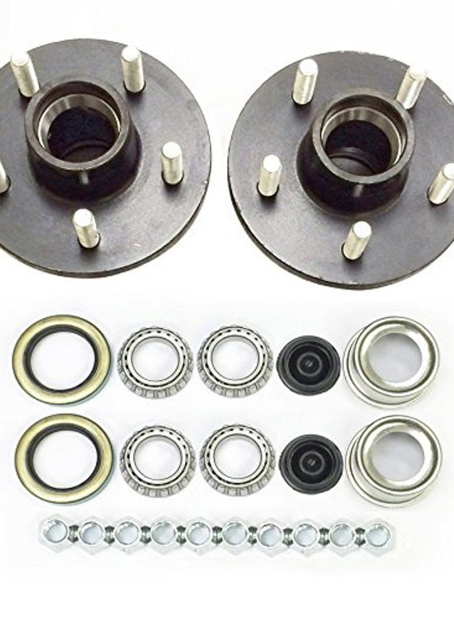 Libra Set of 2 Trailer Idler Hub Kits 5 on 4.5 for 2000 lbs Axle 1-1/16" Bearings - 22016K - Image 1