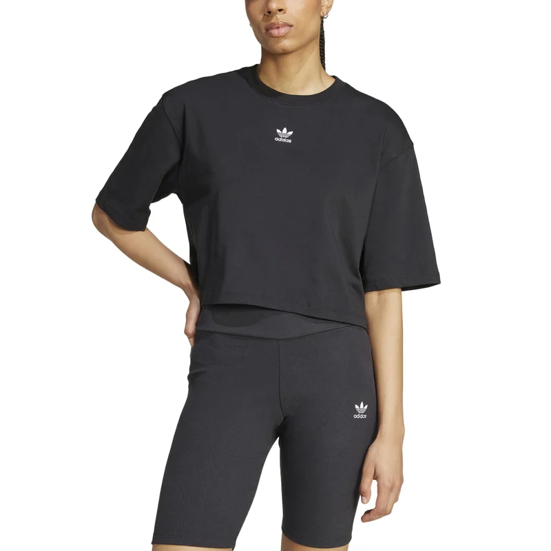 Adidas ESS CROP TEE Black Originals Women T-SHIRTS