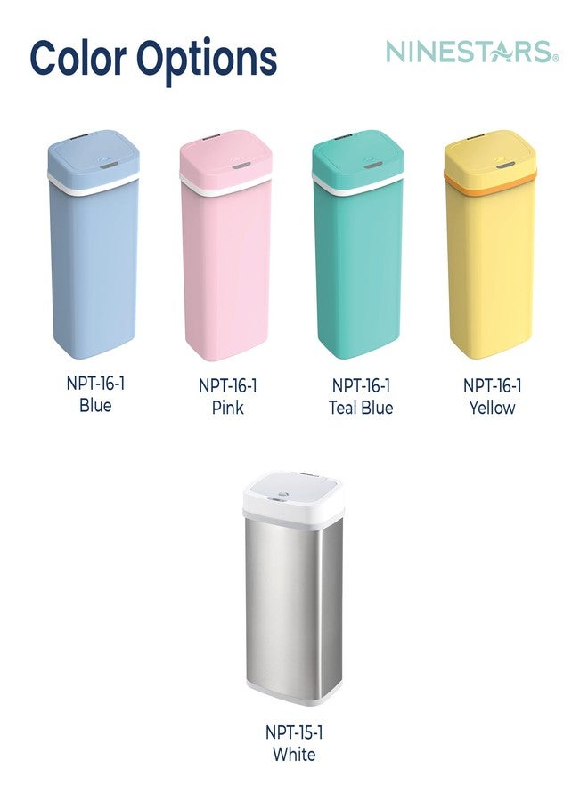 Ninestars NPT-16-1BL Automatic Touchless Motion Sensor Diaper Disposal Trash Can with lid, 4.2 gallon/16 L, Baby Blue Plastic - Image 4