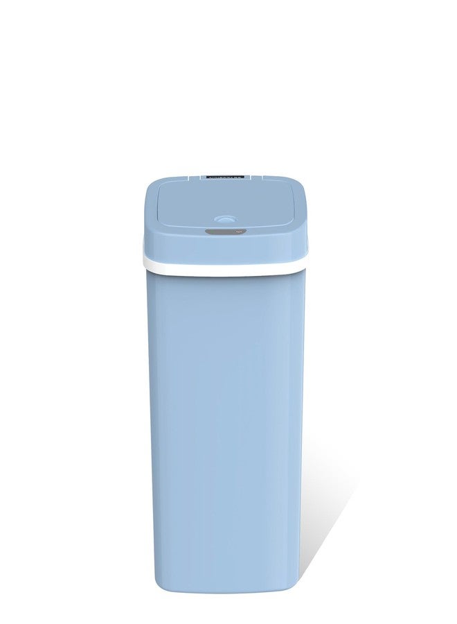 Ninestars NPT-16-1BL Automatic Touchless Motion Sensor Diaper Disposal Trash Can with lid, 4.2 gallon/16 L, Baby Blue Plastic - Image 1