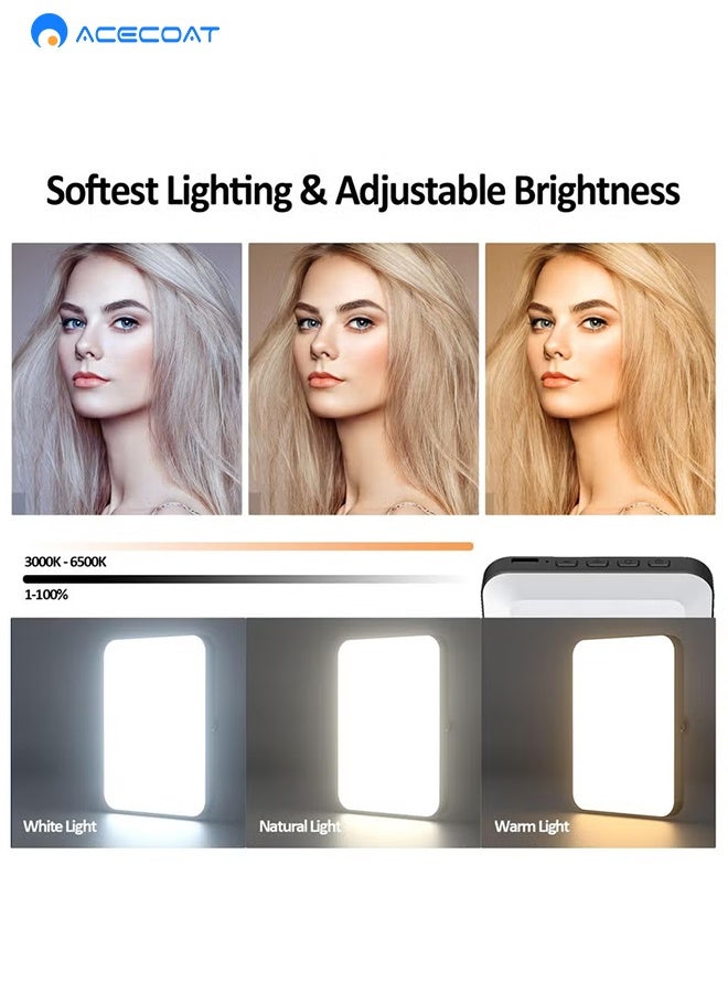 ايسكوت أضواء للتصوير الفوتوغرافي، مصباح فيديو led، لوحة إضاءة محمولة للكاميرا، 3 تأثير إضاءة قابل لإعادة الشحن، إضاءة LED قابلة لإعادة الشحن للتصوير الفوتوغرافي, مؤتمر فيديو - Image 2