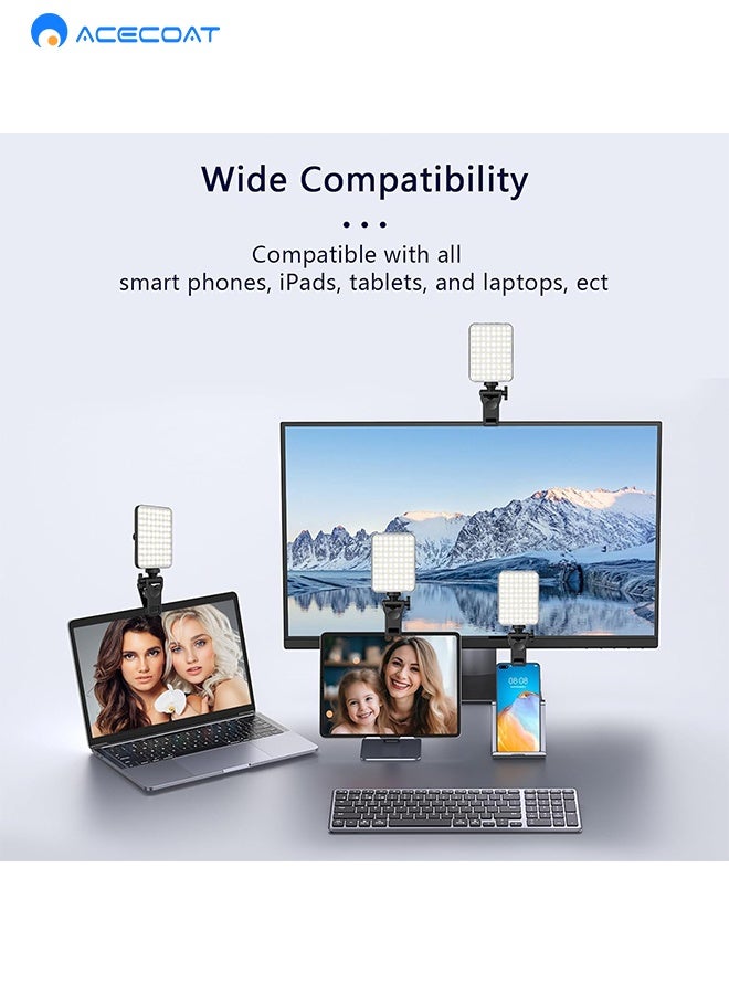 ايسكوت أضواء للتصوير الفوتوغرافي، مصباح فيديو led، لوحة إضاءة محمولة للكاميرا، 3 تأثير إضاءة قابل لإعادة الشحن، إضاءة LED قابلة لإعادة الشحن للتصوير الفوتوغرافي, مؤتمر فيديو - Image 3