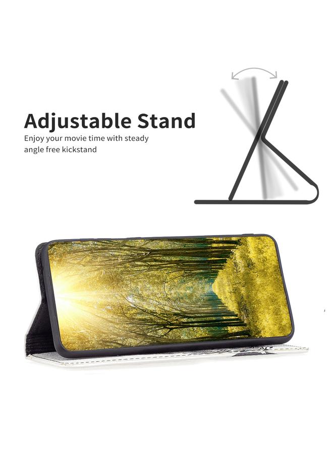 S-TOP Case For Nokia G11 / G21 Colored Drawing Pattern Invisible Magnetic Leather Phone Case - Image 5