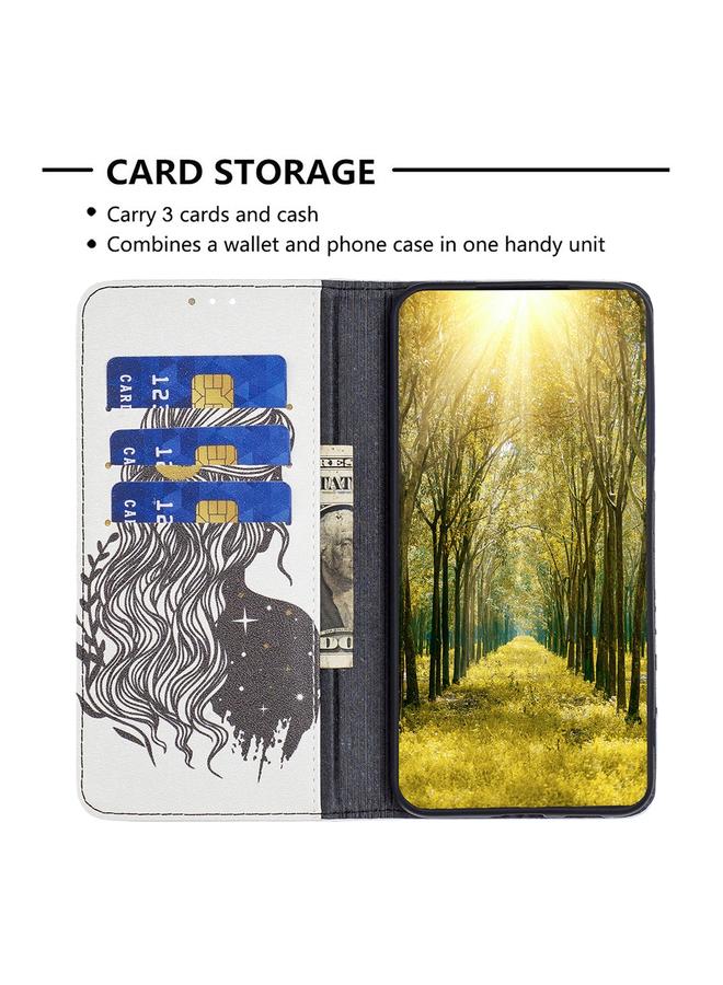 S-TOP Case For Nokia G11 / G21 Colored Drawing Pattern Invisible Magnetic Leather Phone Case - Image 4