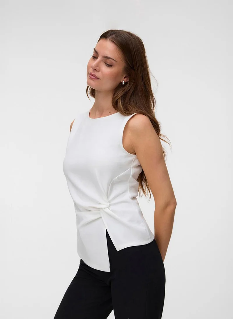 Vero Moda  Women's VMSMILLA Sleeveless Knot Top Jersey for Women | Best Price UAE