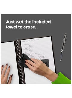 Rocketbook Rocketbook Core Smart Reusable Notebook | Eco-Friendly Digital Notebook with Cloud Sync | 8.5" x 11" Lined, 32 Pages, Midnight Blue | Includes Pen, Cloth & App  - Image 4