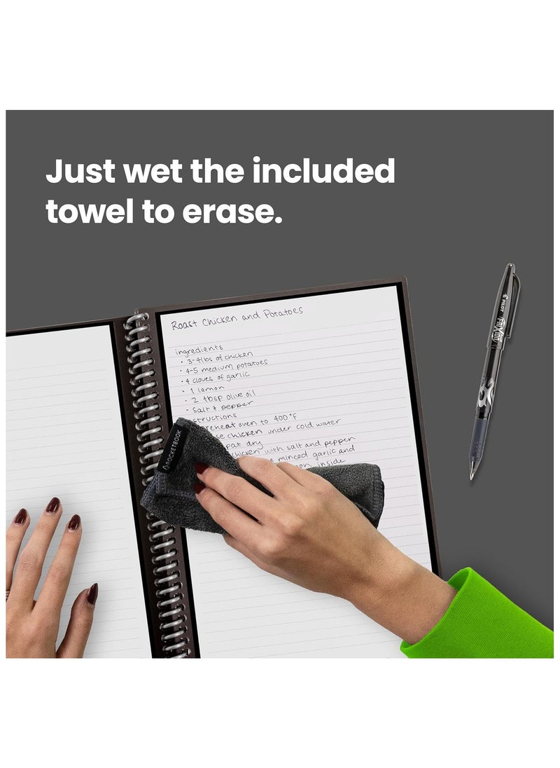 Rocketbook Rocketbook Core Smart Reusable Notebook | Eco-Friendly Digital Notebook with Cloud Sync | 8.5" x 11" Lined, 32 Pages, Midnight Blue | Includes Pen, Cloth & App  - Image 4