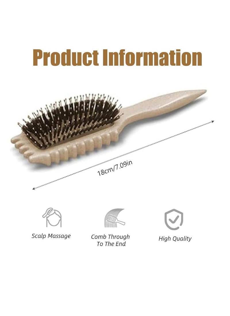 2024 Newest Bounce Curl Brush,Bounce Curl Defining Brush,Curl Defining Brush,Hair Brush Styling Brush,Shaping and Defining Curls for Women Girls (Color : Beige)