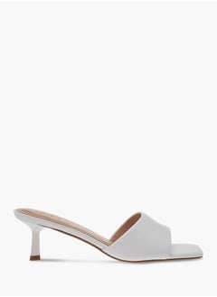 Celeste Women's Solid Slip-On Sandals with Stiletto Heels  - Image 3