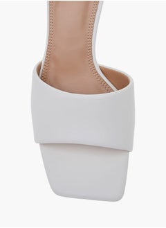 Celeste Women's Solid Slip-On Sandals with Stiletto Heels  - Image 4