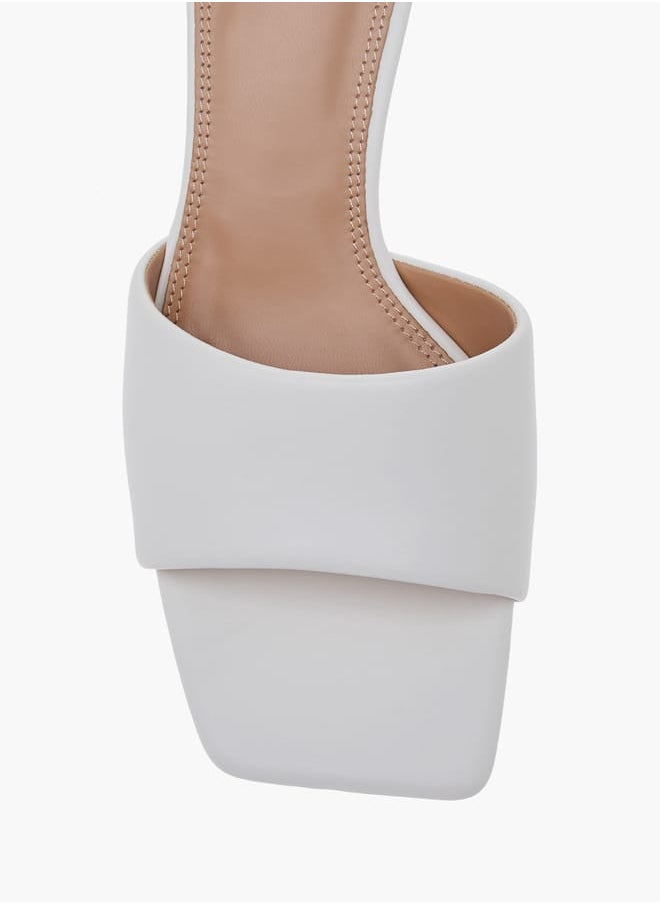 Celeste Women's Solid Slip-On Sandals with Stiletto Heels  - Image 4