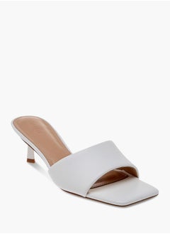 Celeste Women's Solid Slip-On Sandals with Stiletto Heels  - Image 2