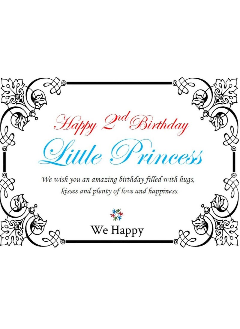 We Happy - 4-Piece 2nd Birthday Baby Girls Dress Princess Costume - Image 1