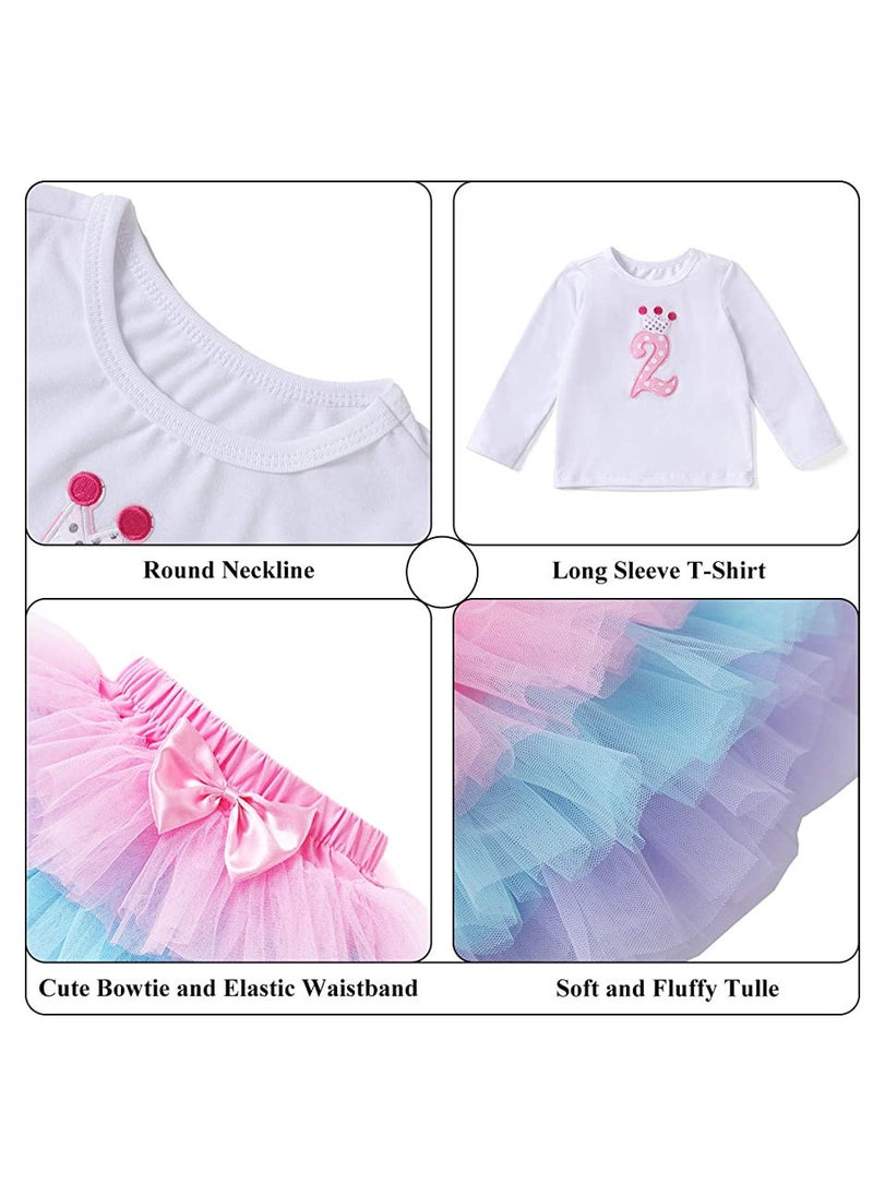 We Happy - 4-Piece 2nd Birthday Baby Girls Dress Princess Costume - Image 1