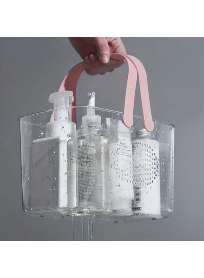 Blue Portable Shower Caddy Bathroom Storage Basket With Handles Organizer Box - Image 2