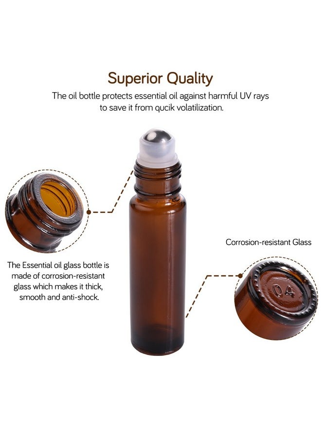 Essential Oil Roller Bottles (10Ml Amber Glass, 12 Pack) With 2 Extra Roller Balls, 24 Labels, Opener, 2 Funnels - pzsku/Z75B6E484C16C4EDF6873Z/45/_/1730727293/a7bc73d0-aee8-4cd0-b74c-58429b44a28f