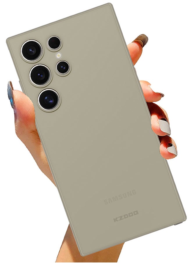 KZDOO - Samsung Galaxy S24 Ultra Case Slim Thin Air Skin Full Coverage Protective Case Sturdy Durable Thin Case Drop Protection Case Cover Transparent Grey - Image 1