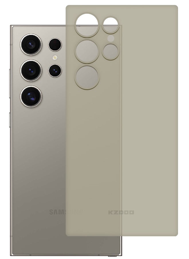 KZDOO - Samsung Galaxy S24 Ultra Case Slim Thin Air Skin Full Coverage Protective Case Sturdy Durable Thin Case Drop Protection Case Cover Transparent Grey - Image 1