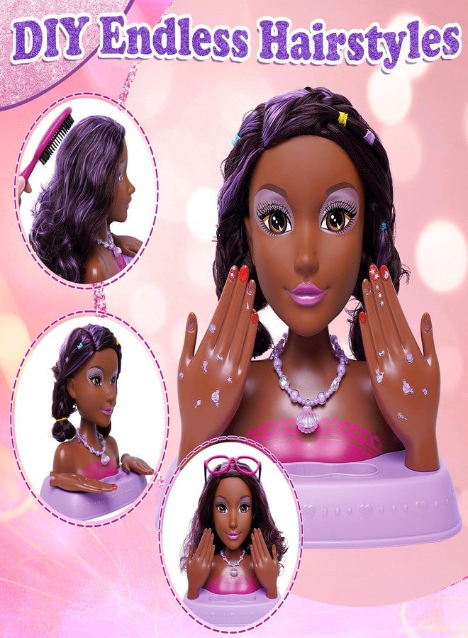 Oeasic Hair Styling Doll Head 10.5” with Washable Makeup Set, 3-in-1 Pretend Hair Salon Playset with 20+ Accessories, Styling Head Toy for Girls, Birthday for Ages 3-10 - Image 3