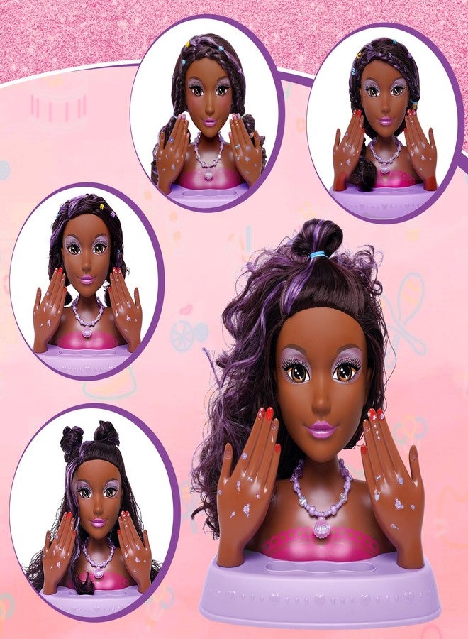 Oeasic Hair Styling Doll Head 10.5” with Washable Makeup Set, 3-in-1 Pretend Hair Salon Playset with 20+ Accessories, Styling Head Toy for Girls, Birthday for Ages 3-10 - Image 2
