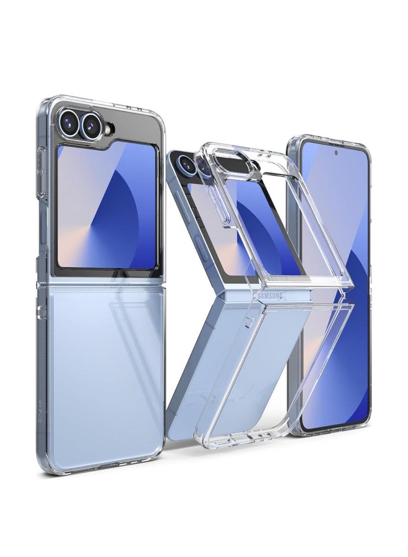 بروستايل جراب شفاف رفيع ومضاد للاصفرار لهاتف Samsung Galaxy Z Flip 6، جراب هاتف صلب من البولي كربونات ومضاد للخدش ومقاوم للصدمات - Image 1